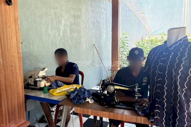 Warga Binaan Lapas Narkotika Karang Intan Kian Produktif lewat Keterampilan Menjahit