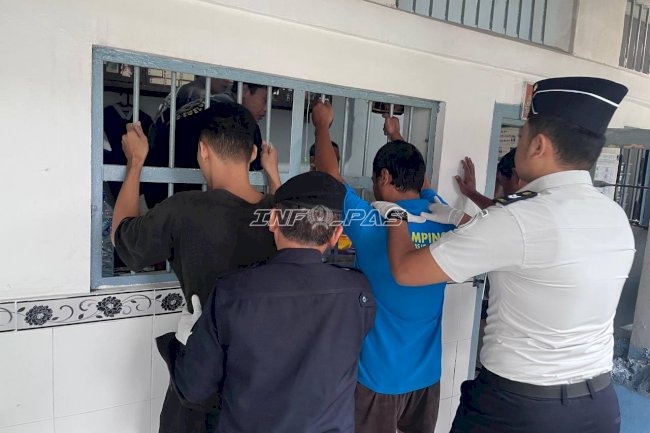 Perkuat Keamanan, Rutan Klungkung Gelar Penggeledahan Gabungan Internal