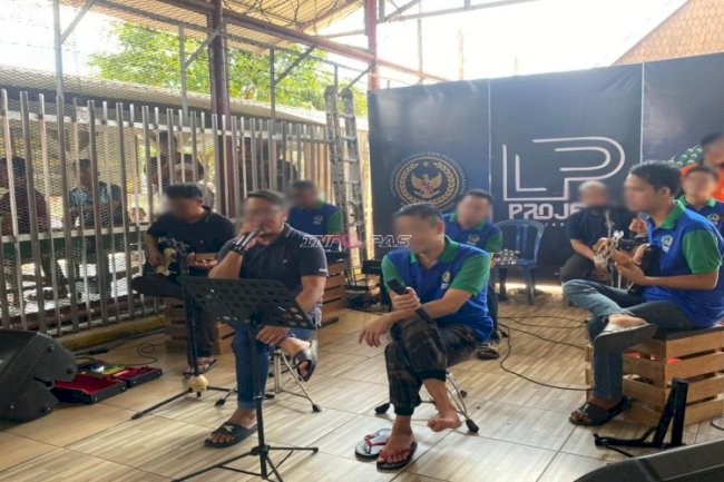 LP Project Band Hibur Keluarga Warga Binaan, Suasana Kunjungan di Lapas Banjarmasin Kian Hangat