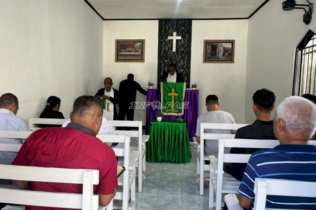 Warga Binaan Lapas Wahai Ikuti Ibadah Minggu, Perkuat Iman dan Karakter