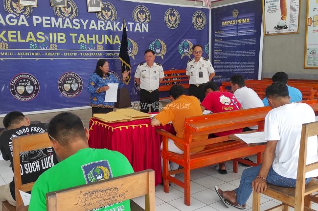 Kejar Pendidikan, 15 Warga Binaan Lapas Tahuna Jalani Ujian Kesetaraan Paket A, B, dan C