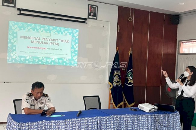Penyuluhan PTM di Rutan Rantau, Warga Binaan Dibekali Pola Hidup Sehat
