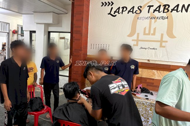 Pelatihan Pangkas Rambut di Lapas Tabanan Bekali Warga Binaan Keterampilan Kerja