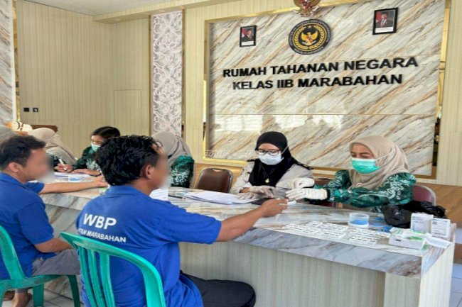 Skrining Hari Kedua, Rutan Marabahan Pastikan Kesehatan Warga Binaan Tetap Terpantau