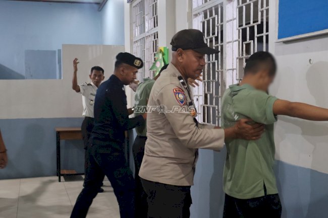 LPKA Ambon Gelar Razia Gabungan, Perkuat Komitmen Bersih dari Handphone Ilegal dan Narkoba