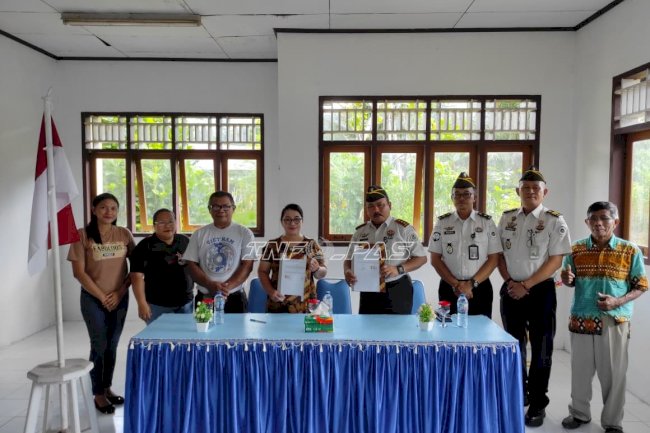 Perkuat Program Desa Binaan, Lapas Tahuna Teken PKS dengan Pemerintah Kelurahan Mahena