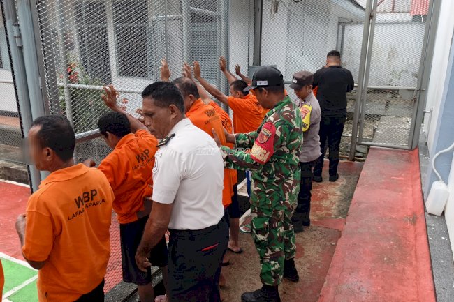 Libatkan TNI-Polri, Lapas Saparua Geledah Blok Hunian dan Gelar Tes Urine