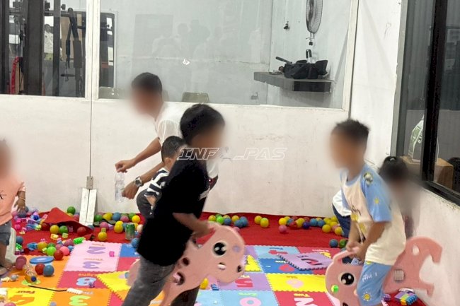 Tingkatkan Layanan Humanis, Lapas Narkotika Karang Intan Optimalkan Taman Bermain untuk Kunjungan Keluarga