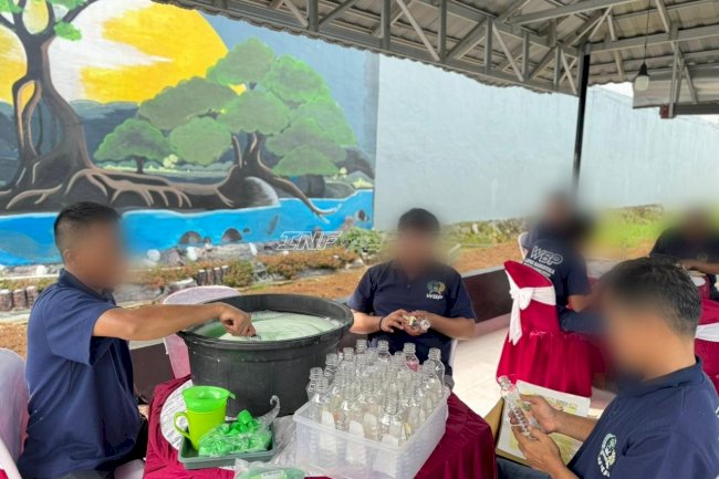 Warga Binaan Lapas Narkotika Karang Intan Produksi Sabun Cuci Piring Bernilai Jual