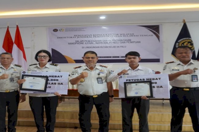 Ganjar Aksi dengan Apresiasi, Kakanwil Ditjenpas Sulteng Beri Penghargaan bagi Petugas Rutan Palu