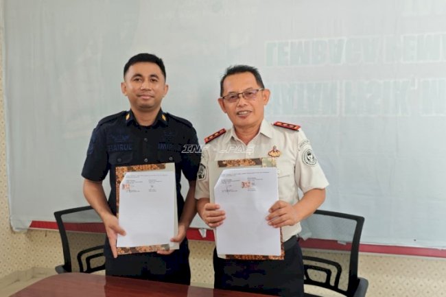 Optimalkan PNBP, Lapas Luwuk dan Koperasi Pengayoman Teken Kontrak Pemanfaatan Sewa BMN