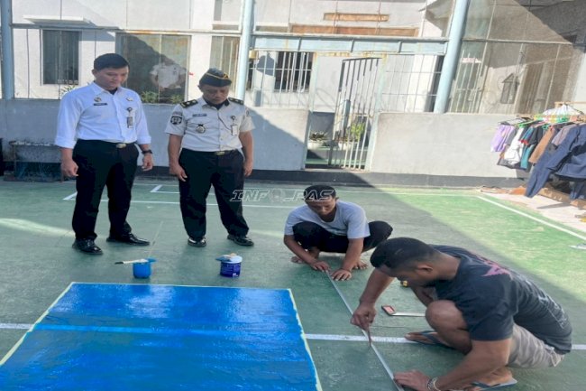 Mitigasi Risiko, Lapas Wahai Pasang Titik Assembly Point dan Jalur Evakuasi