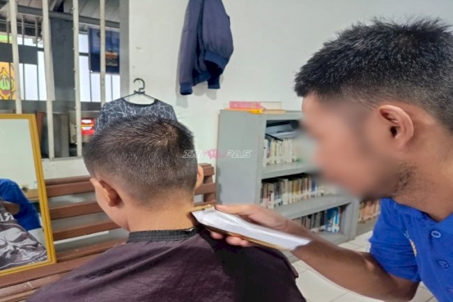 Rutan Rantau Bekali Warga Binaan dengan Pembinaan Kemandirian Pangkas Rambut