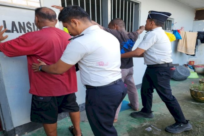 Komitmen Zero Halinar, Lapas Tual Razia Mendadak Kamar Warga Binaan