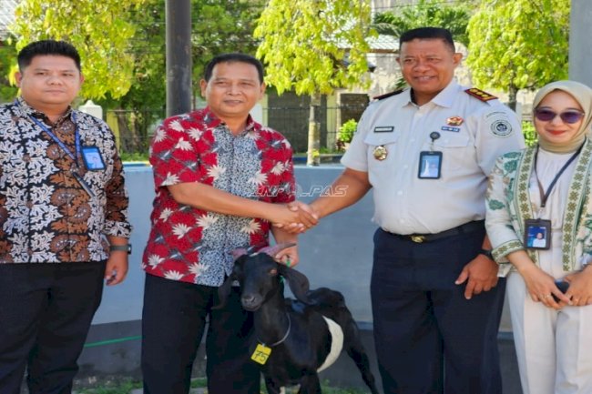 Warga Binaan Lapas Tual Terima Hewan Kurban dari Pemkab Malra dan Bank BRI