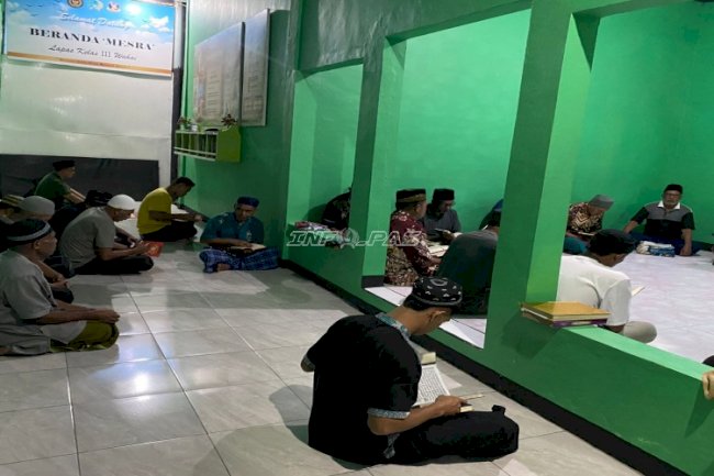 Khusyuk Berbalut Syukur, Warga Binaan Lapas Wahai Gelar Yasinan Usai Iduladha