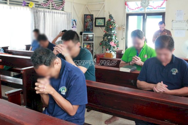 Warga Binaan Kristiani Lapas Banjarmasin Ikuti Ibadah Bersama YIBB Shine And Rise