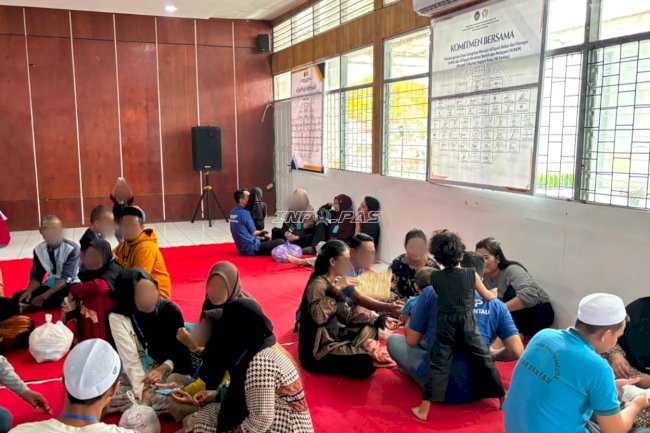 Suasana Hangat Iduladha, Rutan Rantau Fasilitasi Silaturahmi Warga Binaan dan Keluarga