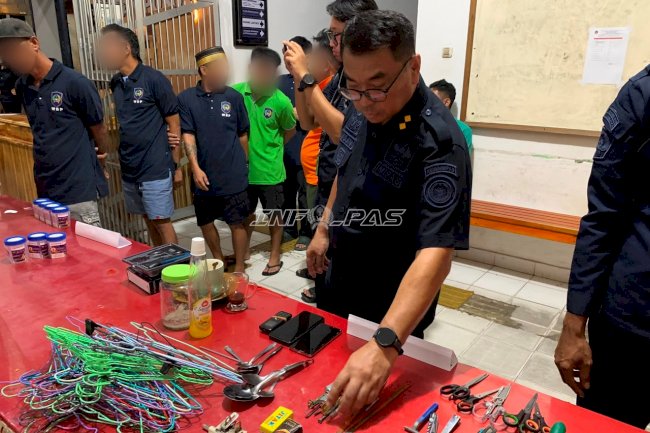 Berantas Halinar, Satopspatnal Kanwil Ditjenpas Sulteng Gelar Penggeledahan dan Tes Urine di Rutan Poso