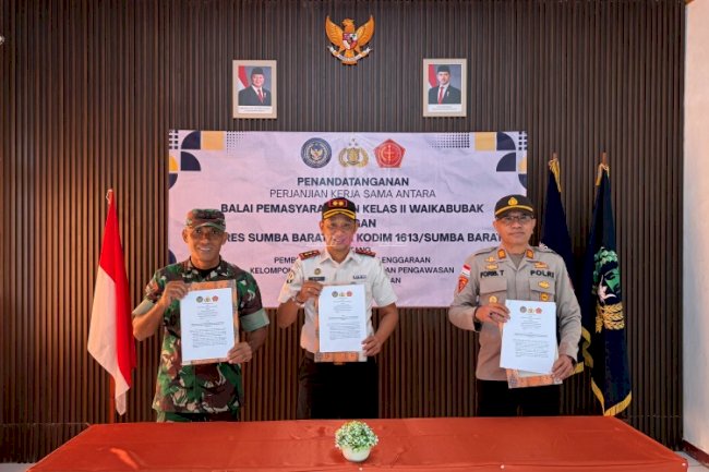 Bapas Waikabubak Gandeng Polres Sumba Barat dan Kodim 1613/Sumba Barat, Perkuat Pengawasan Klien Pemasyarakatan