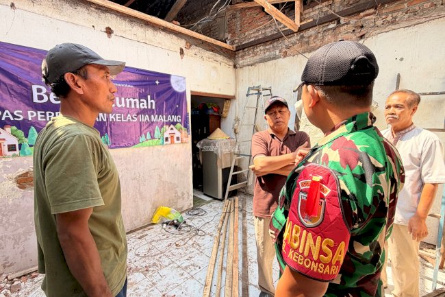 Peduli Masyarakat, Lapas Perempuan Malang Bedah Rumah Warga Sekitar