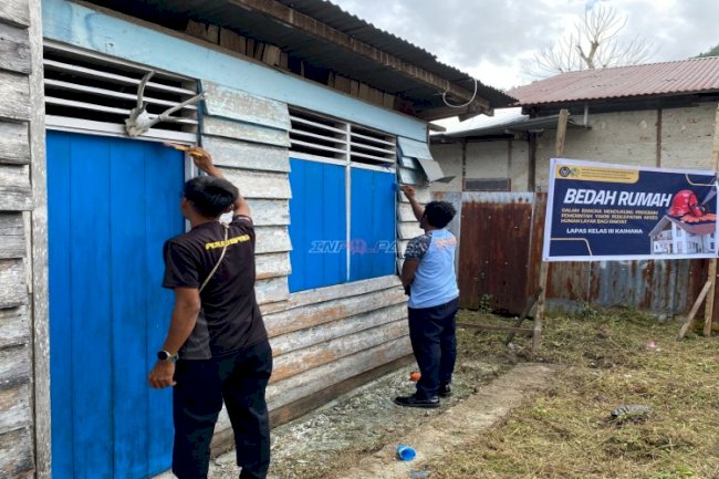 Dari Pemasyarakatan untuk Masyarakat, Lapas Kaimana Bedah Rumah Warga Kurang Mampu