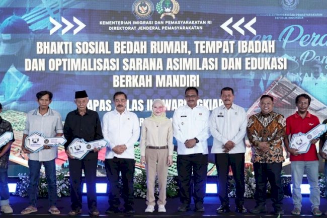 Menimipas Resmikan Program Bedah Rumah dan Tempat Ibadah, serta Optimalisasi SAE Berkah Mandiri Lapas Warungkiara