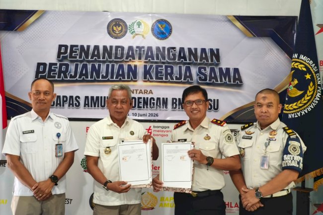 Bapas Amuntai dan BNNK HSU Teken PKS Wujudkan Lingkungan Bersih Narkoba