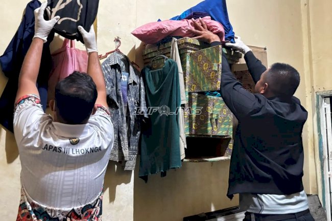 Razia Blok Hunian, Lapas Lhoknga Tegaskan Komitmen Zero Halinar
