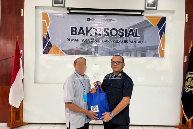 Rutan Rantau Ringankan Beban Keluarga Warga Binaan lewat Bansos