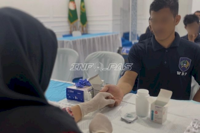 Lapas Kotabaru Gandeng Puskesmas Dirgahayu Skrining Penyakit Menular bagi Warga Binaan