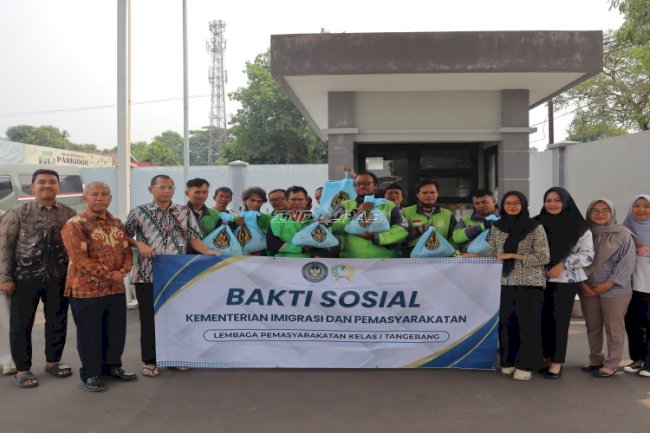 Lapas Kelas I Tangerang Bagikan 100 Paket Sembako, Tebarkan Kepedulian dan Manfaat Nyata bagi Masyarakat