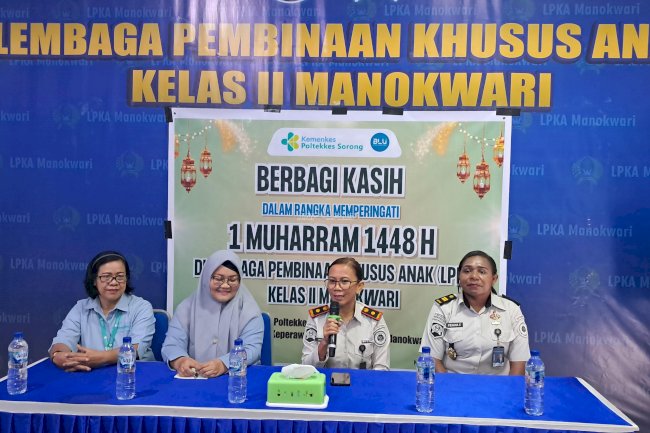 Sambut Tahun Baru Islam, LPKA Manokwari Terima Kunjungan Berbagi Kasih Poltekkes Sorong
