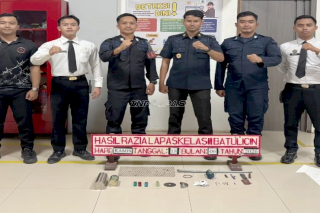 Deteksi Dini Gangguan Kamtib, Lapas Batulicin Sisir Blok Hunian pada Dini Hari