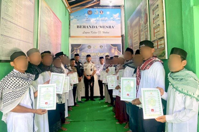 Perdana di Lapas Wahai, 17 Warga Binaan Khatam Al-Qur’an di 1 Muharam