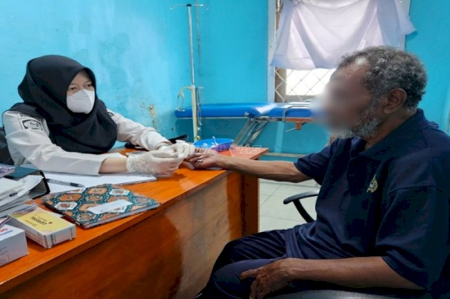 Wujudkan Warga Binaan Sehat, Lapas Tual Gelar Posyandu Lansia