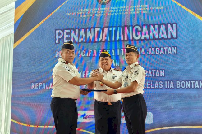 Kakanwil Ditjenpas Kaltim Pimpin Sertijab Kalapas Bontang, Tekankan Keberlanjutan Kinerja