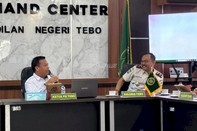 Perkuat Koordinasi, Lapas Muara Tebo Hadiri Coffee Morning PN Tebo Bahas Transformasi Digital Peradilan