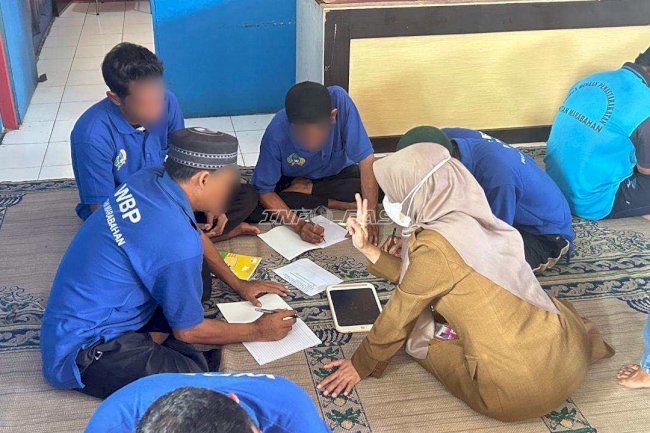 Bersama SPNF SKB Barito Kuala, Warga Binaan Rutan Marabahan Asah Kemampuan Berpikir dan Berhitung