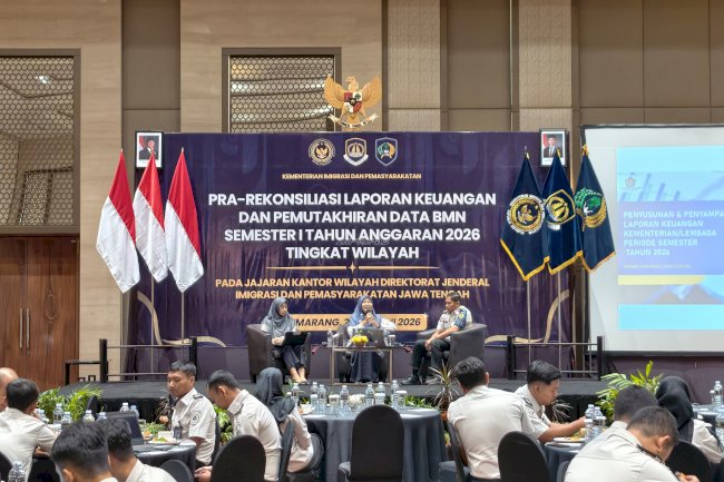 Prarekonsiliasi Semester I 2026, Kanwil Ditjenpas Jateng Perkuat Akuntabilitas dan Kualitas Pelaporan