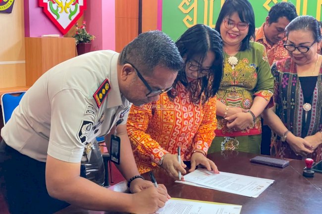 Perkuat Program Pembinaan, LPKA Palangka Raya Teken MoU dan PKS dengan IAKN