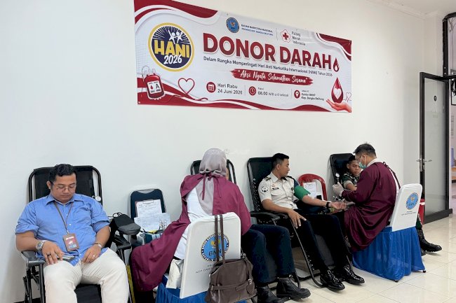 Dukung HANI 2026, Pegawai Lapas Perempuan Pangkalpinang Donorkan Darah di BNNP Babel