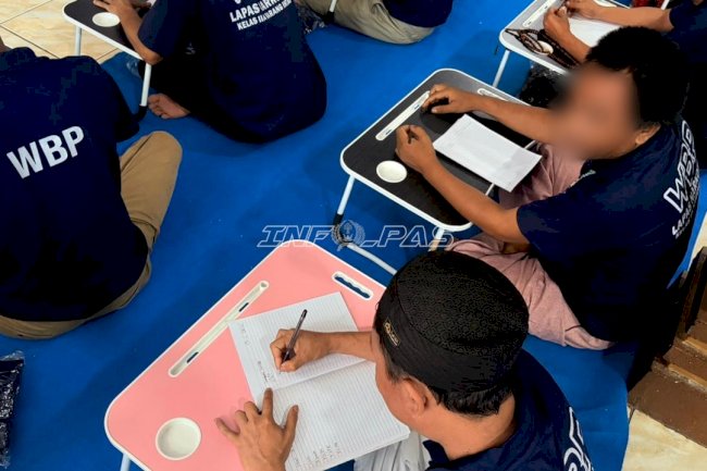 Gelar Program Literasi Dasar, Lapas Narkotika Karang Intan Entaskan Buta Aksara