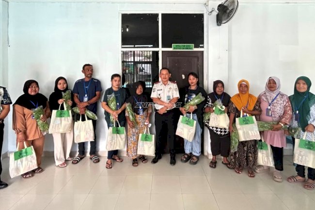Lapas Luwuk Salurkan Sembako dan Sayur Organik Hasil Panen Warga Binaan