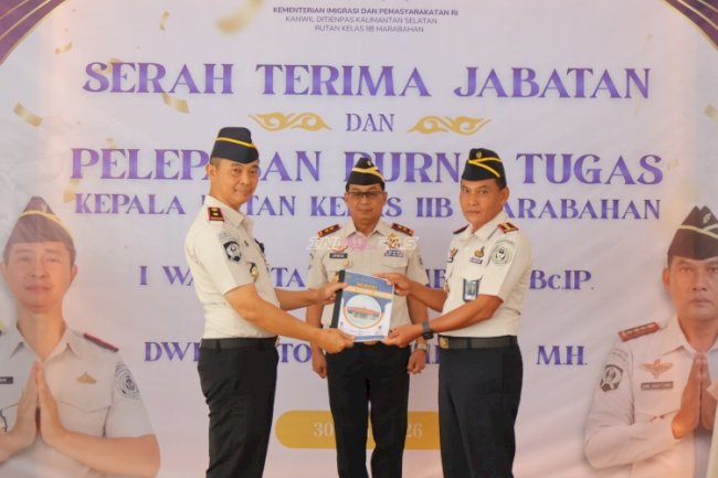 Kakanwil Ditjenpas Kalsel Pimpin Sertijab dan Pisah Sambut Karutan Marabahan