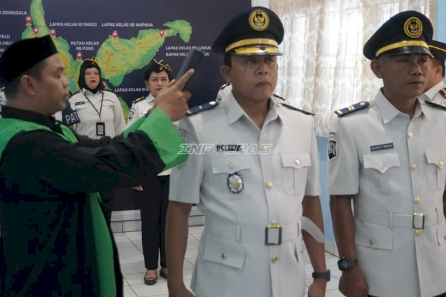 Kakanwil Ditjenpas Sulteng Lantik Dua Pejabat, Dorong Tata Kelola Adaptif