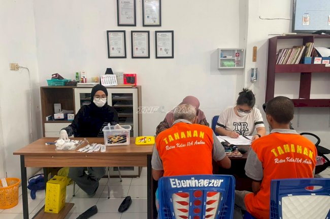 Rutan Ambon Gelar Skrining IMS dan HIV, 75 Warga Binaan Ikut Pemeriksaan
