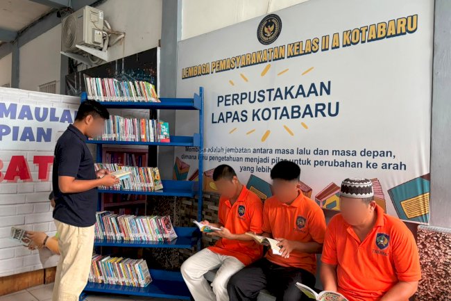 Lapas Kotabaru Optimalkan Pemanfaatan Pojok Baca untuk Perkuat Pembinaan Berbasis Literasi