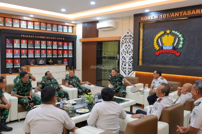 Perkuat Kolaborasi, Kanwil Ditjenpas Kalsel Audiensi dengan Korem 101/Antasari
