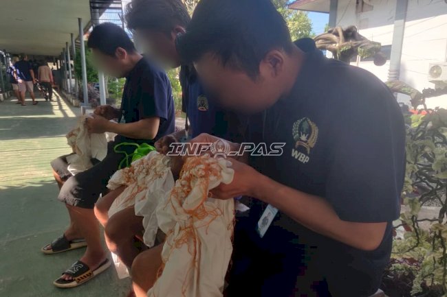 Warga Binaan Lapas Narkotika Karang Intan Asah Keterampilan Membatik Sasirangan
